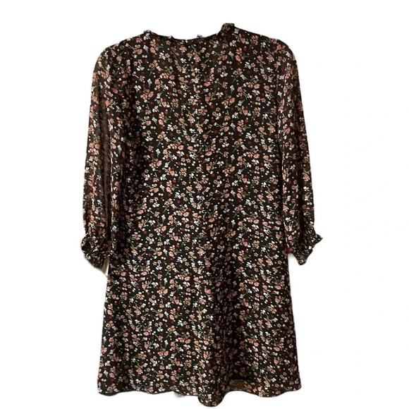 ZARA FLORAL BABYDOLL BOHEMIAN COTTAGE DRESS - Picture 3 of 7